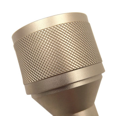 Đồng nhôm tùy chỉnh gia công CNC Đầu nối đồng trục có khía Anodized