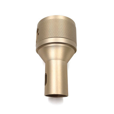 Đồng nhôm tùy chỉnh gia công CNC Đầu nối đồng trục có khía Anodized