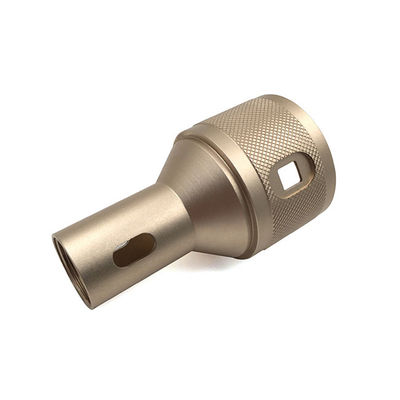 Đồng nhôm tùy chỉnh gia công CNC Đầu nối đồng trục có khía Anodized
