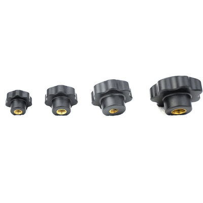 0,01mm Ép phun nylon Hoa mận Núm tay quay cơ khí Tay cầm bảy sao nylon