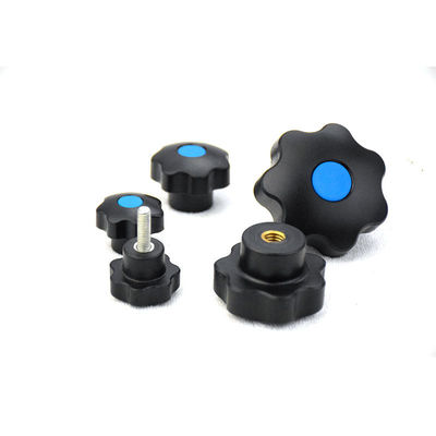 0,01mm Ép phun nylon Hoa mận Núm tay quay cơ khí Tay cầm bảy sao nylon