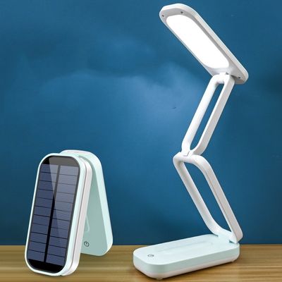 Đúc ép nhựa STP Pin lithium có thể sạc lại bằng năng lượng mặt trời Đèn bàn bảo vệ mắt LED có thể gập lại